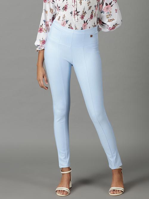 blue solid jegging - 19294583 - Standard Image - 0