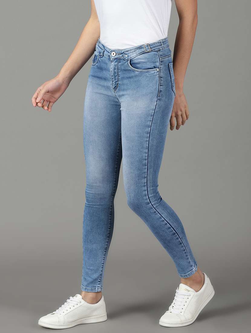 women's plain skinny fit jeans - 19294592 - Standard Image - 2