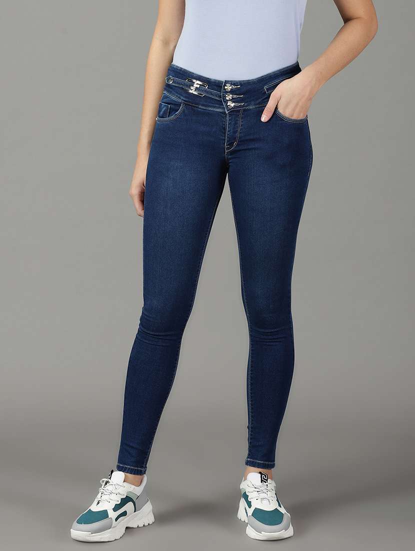 women's plain skinny fit jeans