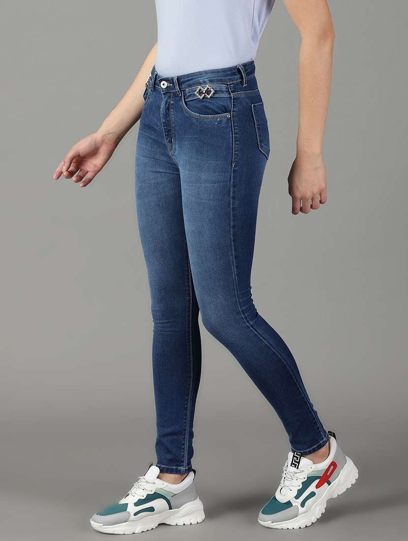 women's plain skinny fit jeans - 19294603 -  Standard Image - 2