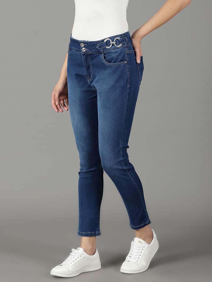 women's plain slim fit jeans - 19294605 -  Standard Image - 2
