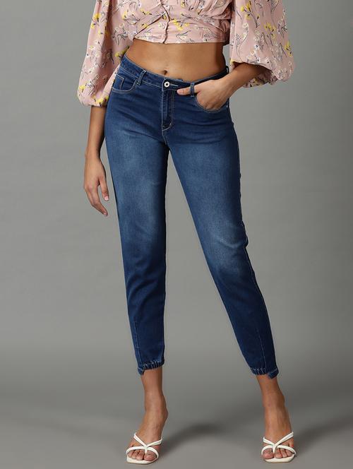 women's plain slim fit jeans - 19294611 - Standard Image - 0