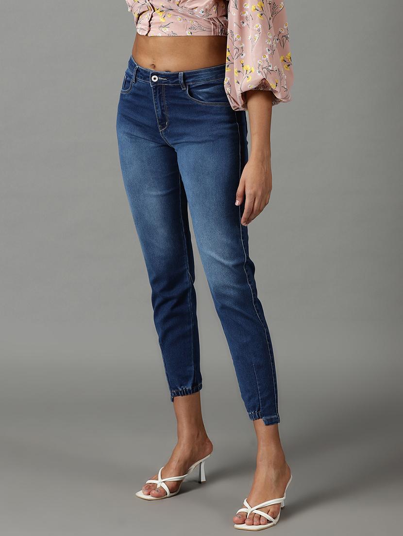 women's plain slim fit jeans - 19294611 - Standard Image - 2