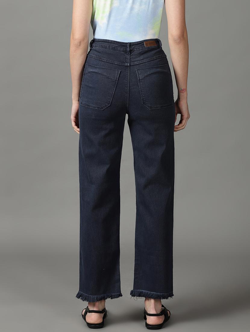 women's plain straight fit jeans - 19294632 - Standard Image - 2