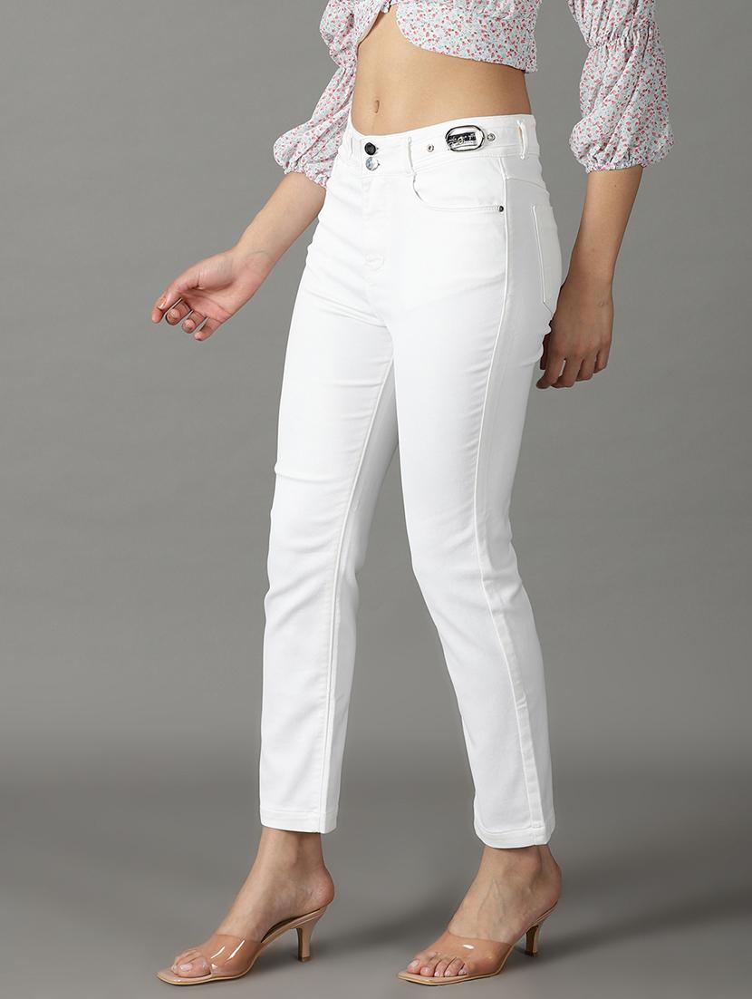 women's plain slim fit jeans - 19294643 - Standard Image - 2