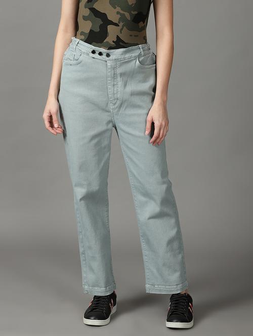 women's plain straight fit jeans - 19294644 - Standard Image - 0
