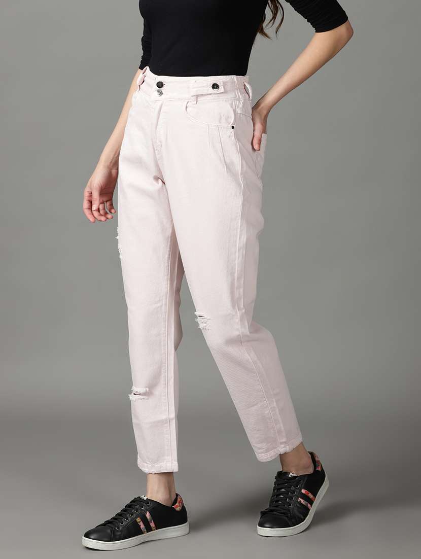 women's distress mom fit jeans - 19294660 - Standard Image - 2