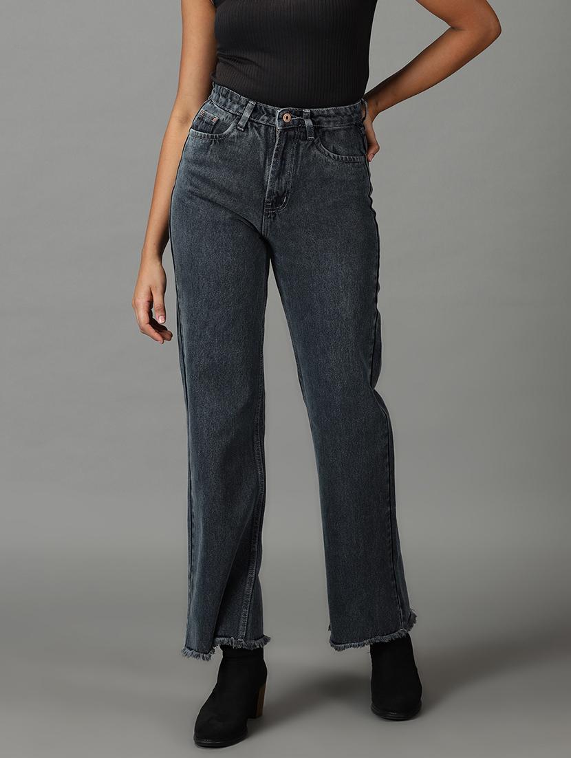 women's plain straight fit jeans - 19294756 - Zoom Image - 0