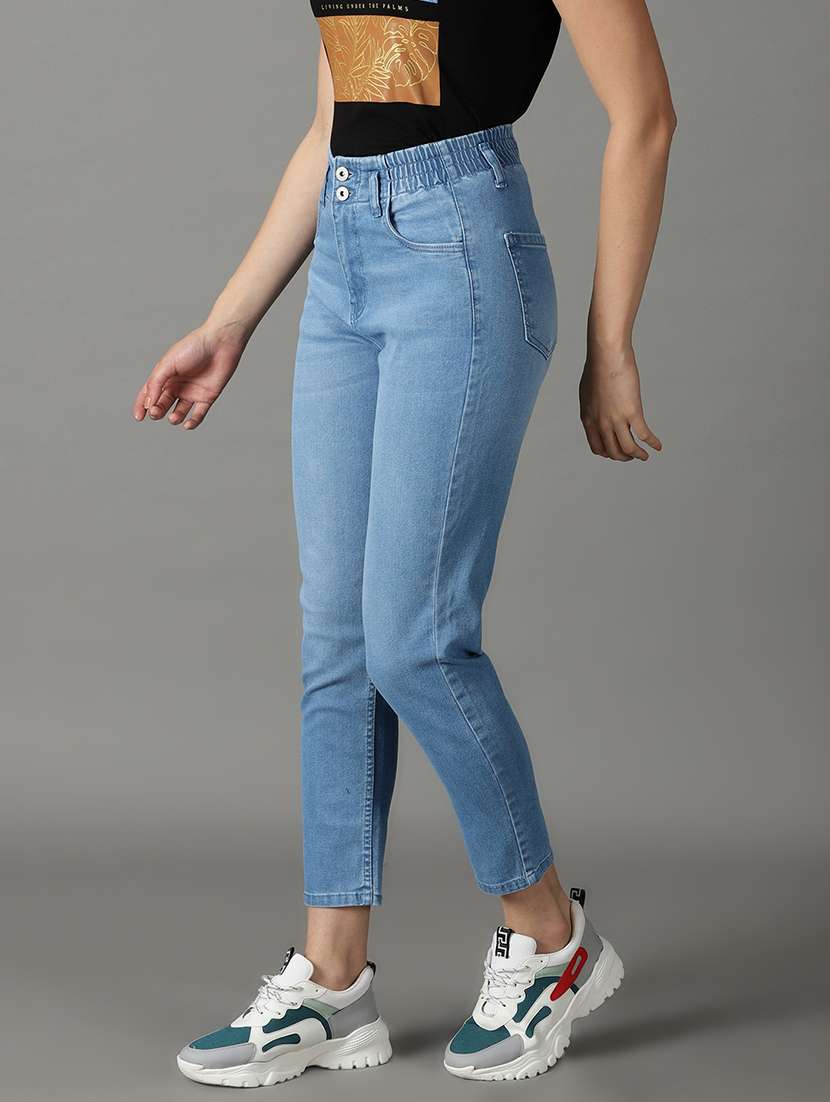 women plain slim fit jeans - 19294762 - Standard Image - 2