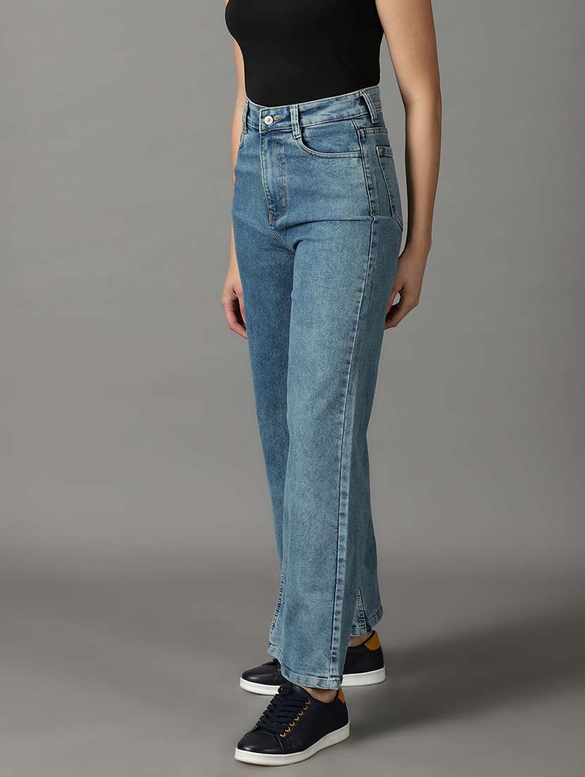 women's plain wide leg jeans - 19294774 -  Standard Image - 2