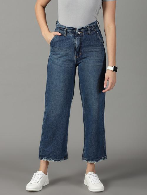 women's plain straight fit jeans - 19294792 -  Standard Image - 0