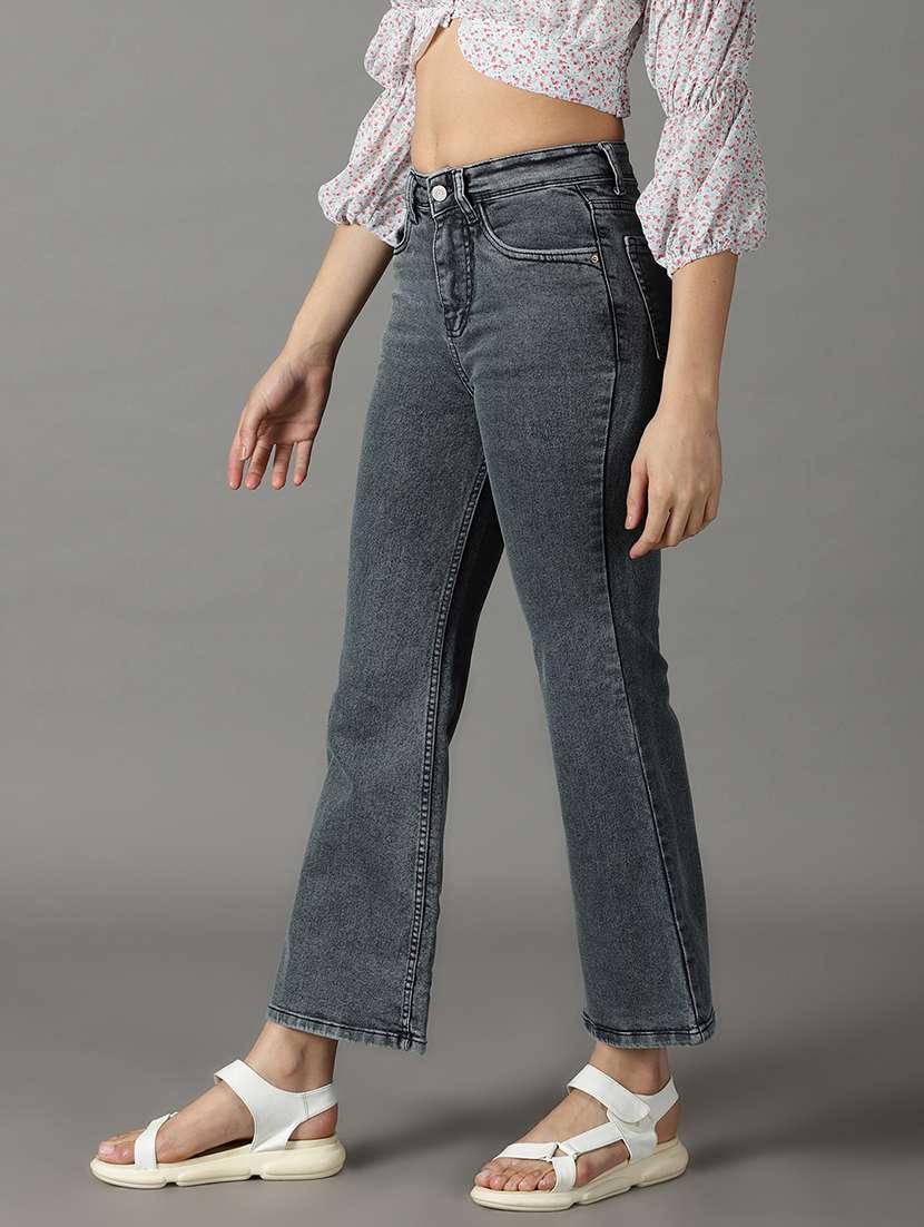 women's plain bootcut jeans - 19294808 - Standard Image - 2