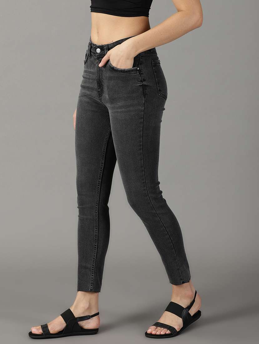 women's plain slim fit jeans - 19294810 - Standard Image - 2