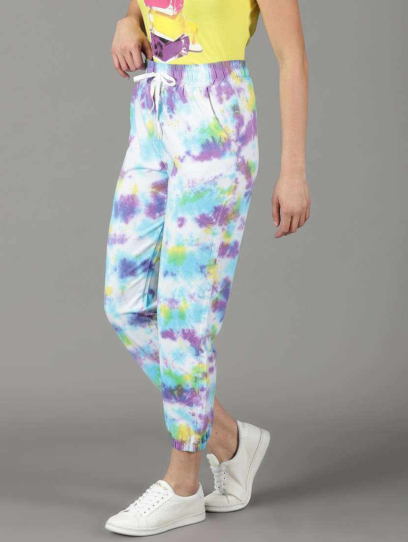 multi coloured tie-dyed track pant - 19295201 -  Standard Image - 2