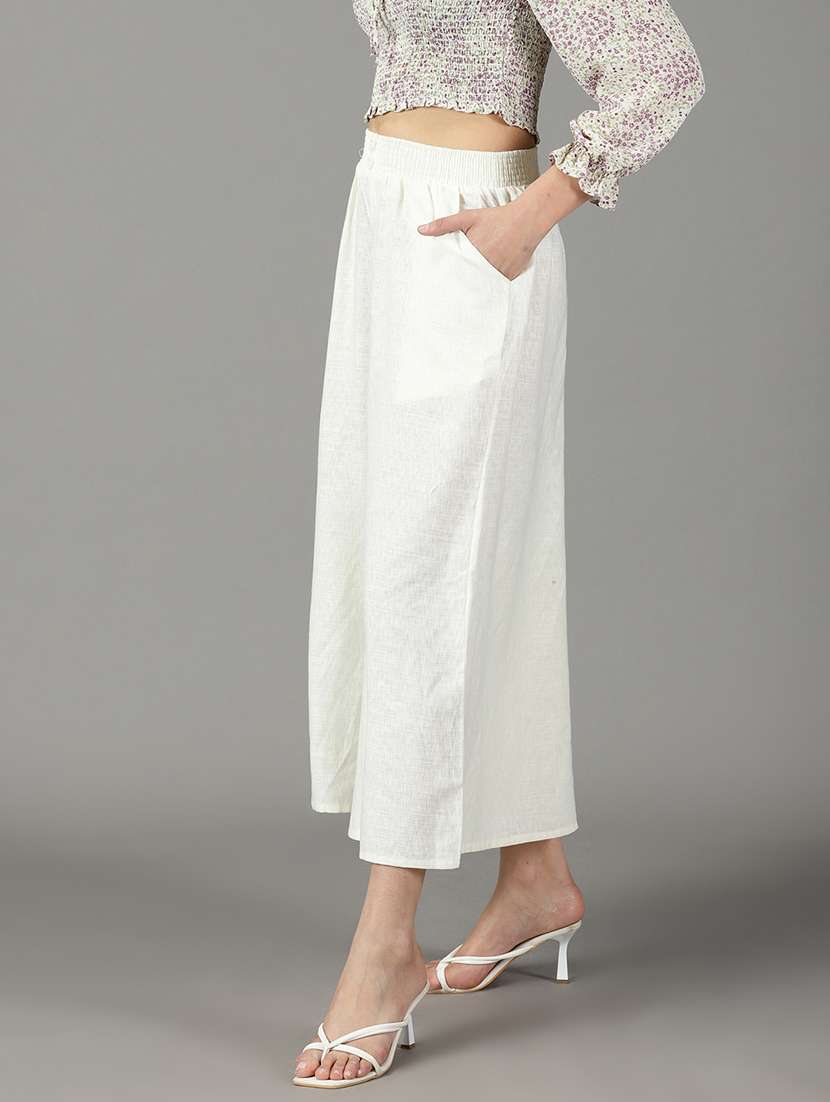 white self design trouser - 19295281 -  Standard Image - 2