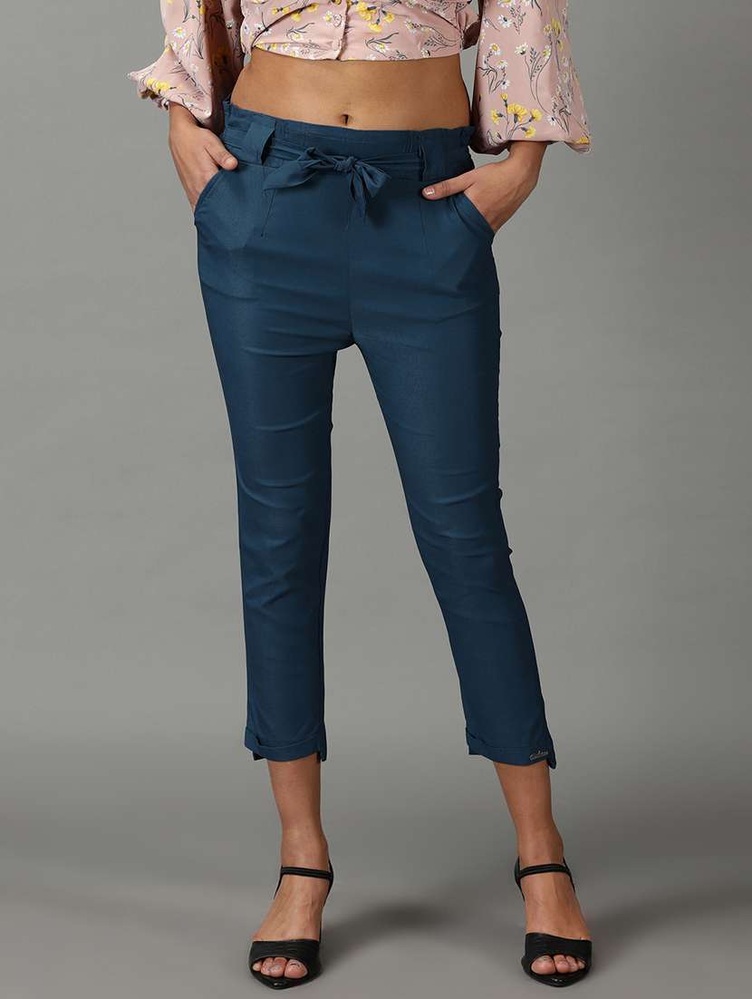 women solid trouser