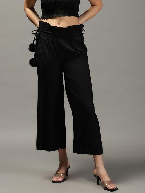 black solid trouser - 19295315 -  Standard Image - 0