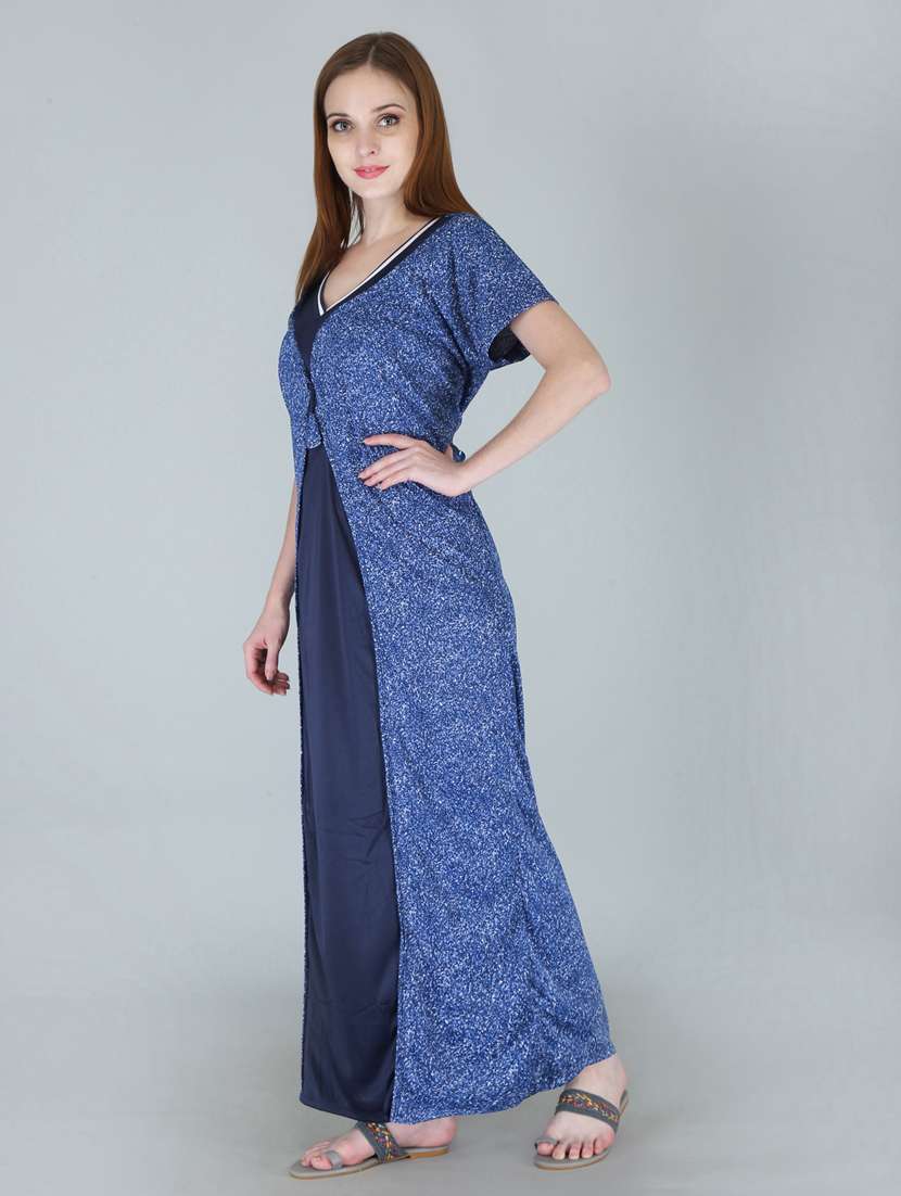 blue printed nighty - 19295344 -  Standard Image - 2