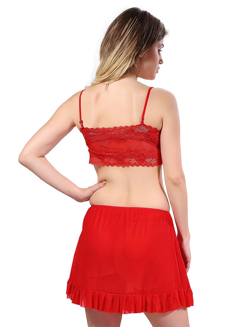 red net babydoll nightdress - 19295364 -  Standard Image - 2
