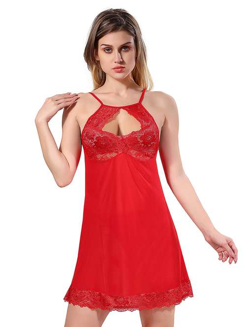 red  babydoll nightdress - 19295373 -  Standard Image - 0