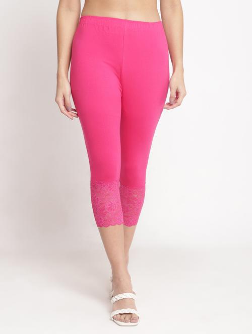 pink solid leggings capri - 19295516 - Standard Image - 0