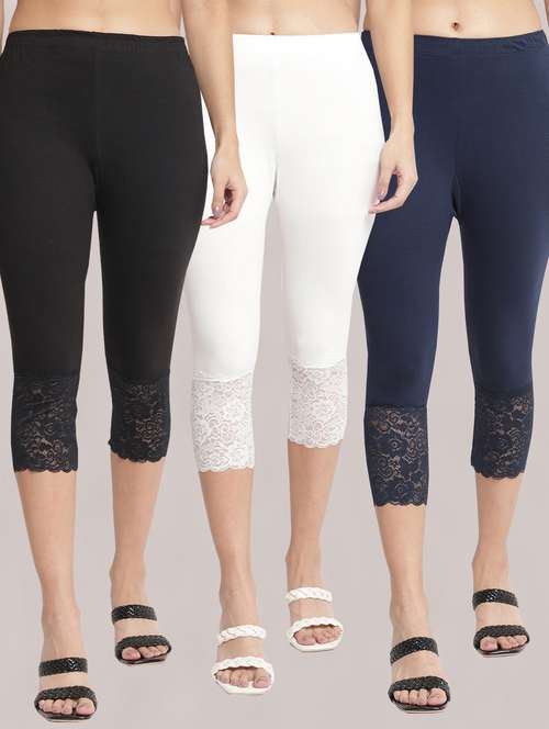 pack of 3 solid leggings capri - 19295601 - Standard Image - 0