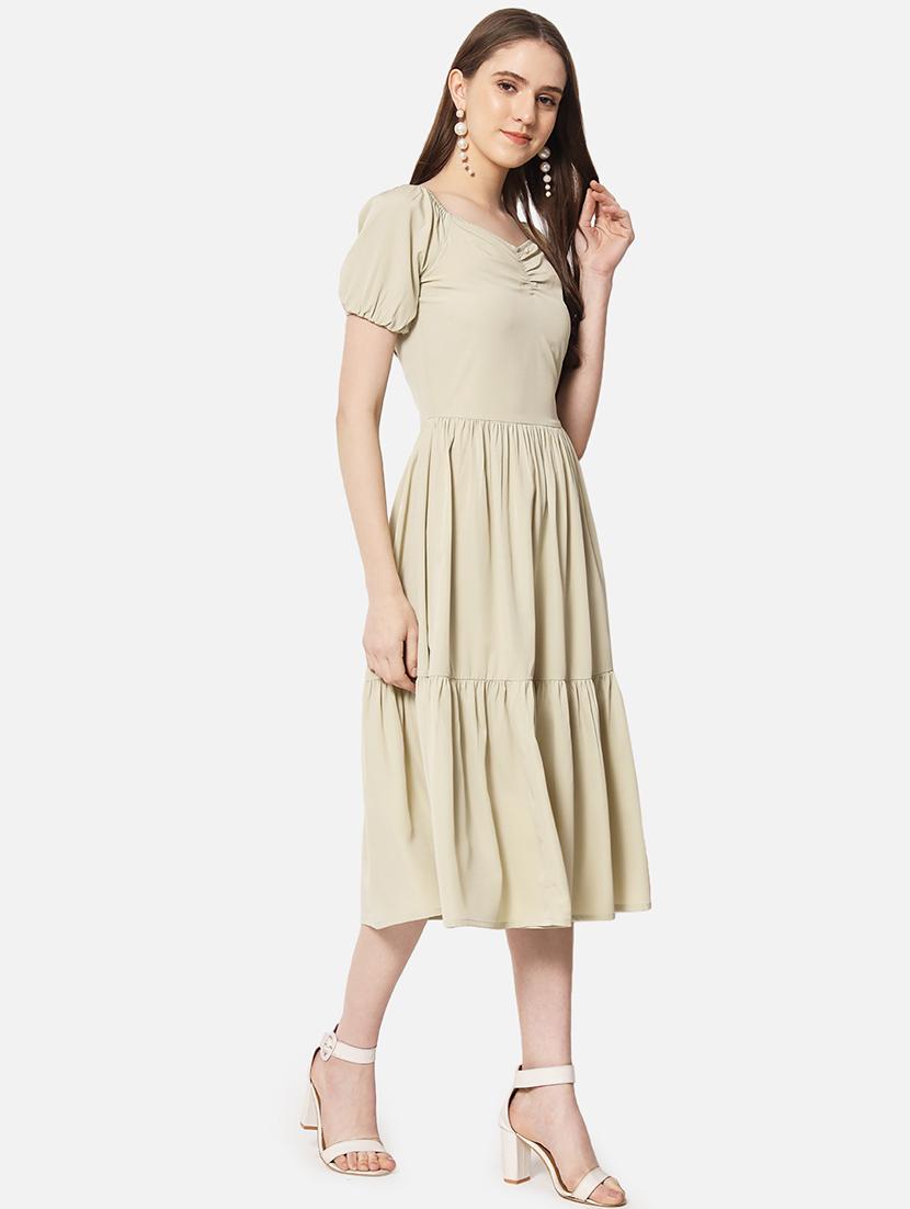 women's solid tiered dress - 19296306 - Standard Image - 2