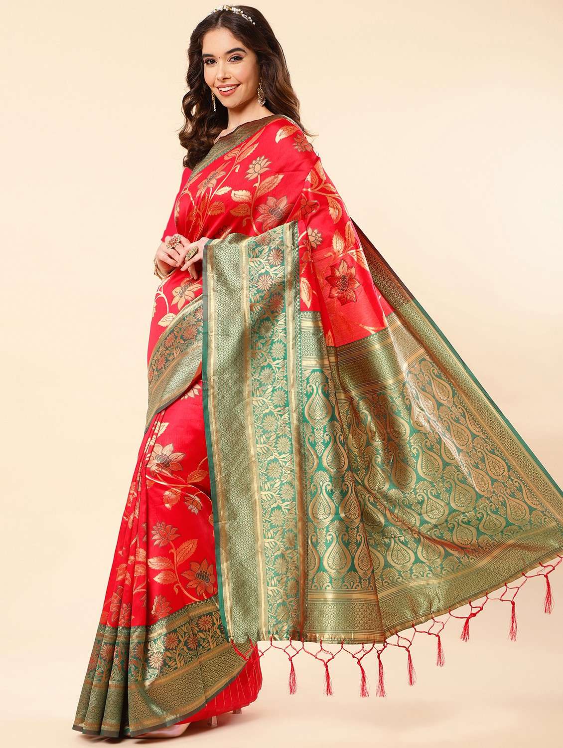 women's banarasi saree with blouse - 19297308 - Zoom Image - 0