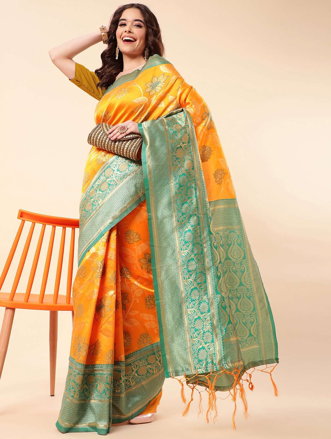 women's banarasi saree with blouse