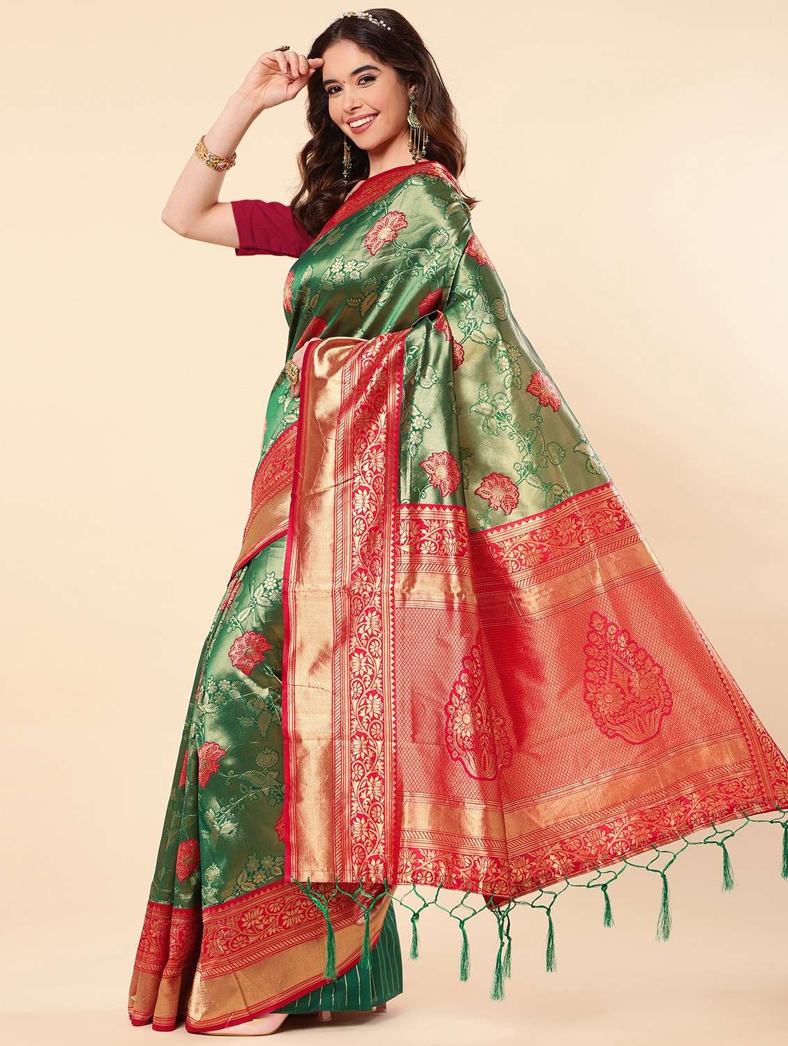 women's banarasi saree with blouse