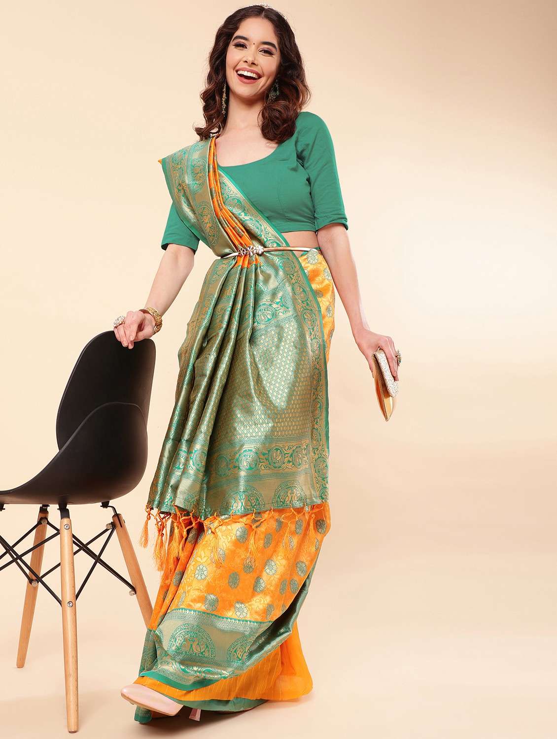women's banarasi saree with blouse