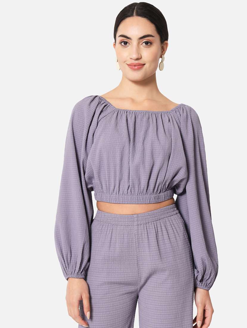 women's crop square neck top