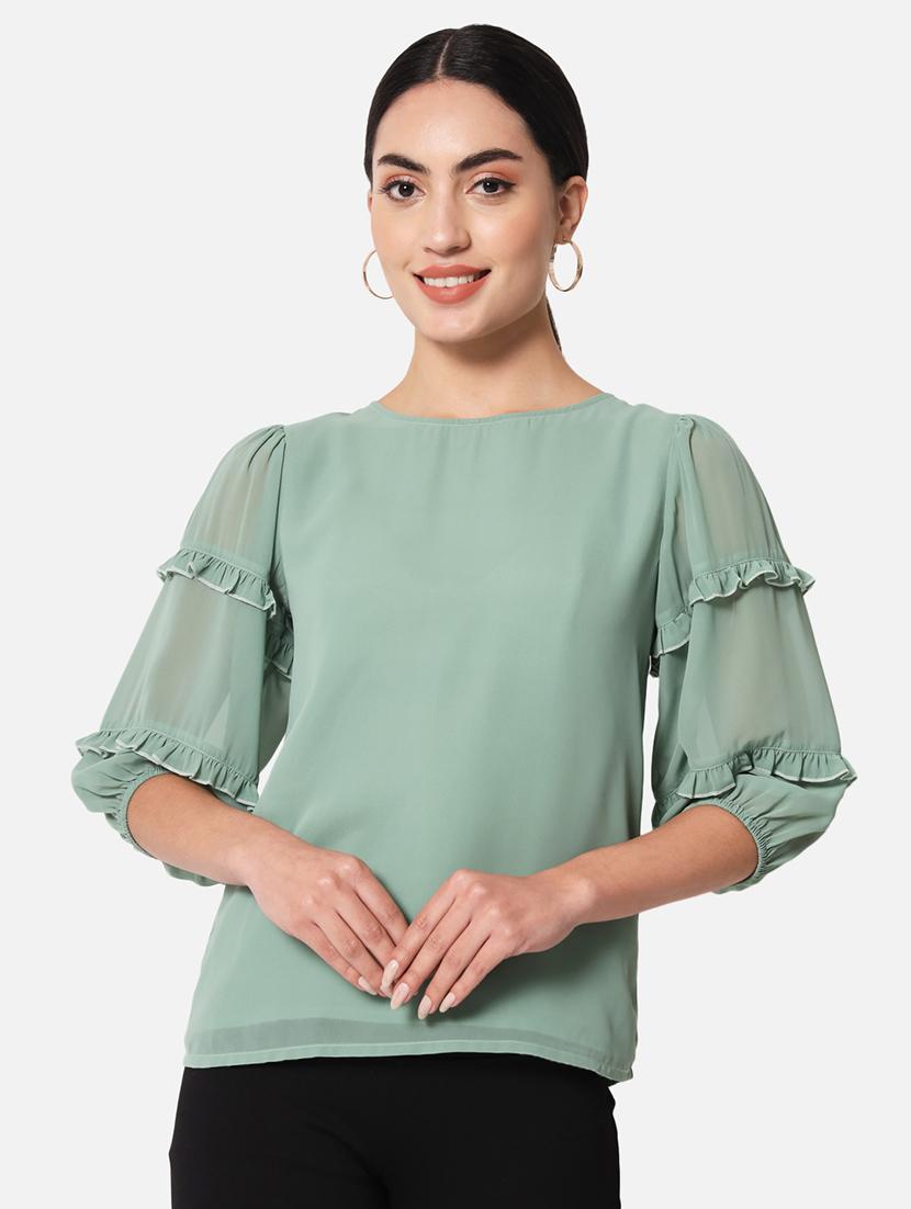 women's straight round neck top - 19297675 - Zoom Image - 0
