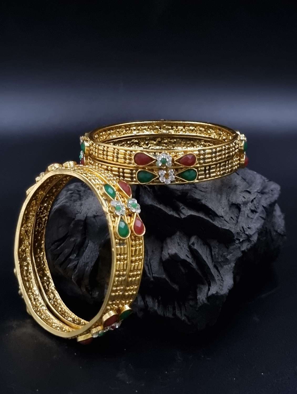 gold plated bangle set