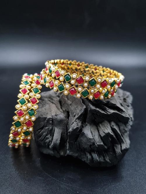 gold plated bangle set - 19297880 - Standard Image - 0