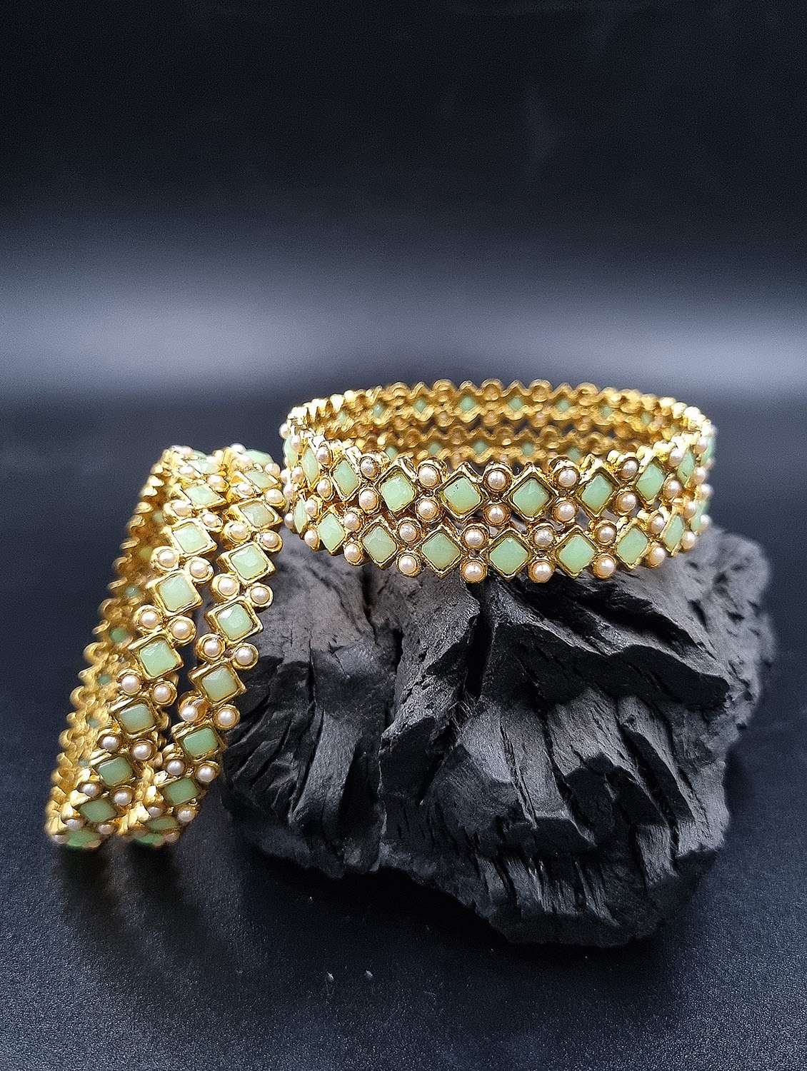 gold plated bangle set