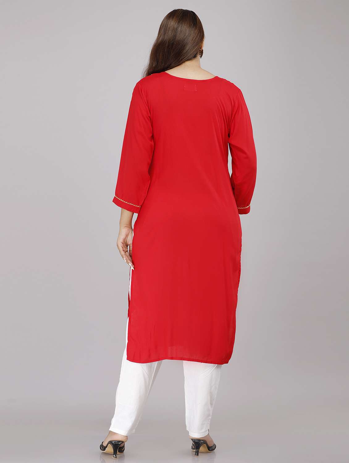 women's straight kurta - 19298011 - Standard Image - 2
