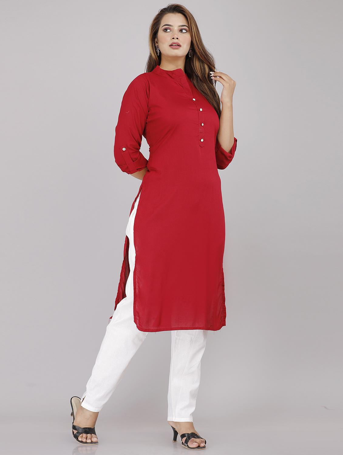 women's straight kurta - 19298013 - Standard Image - 2
