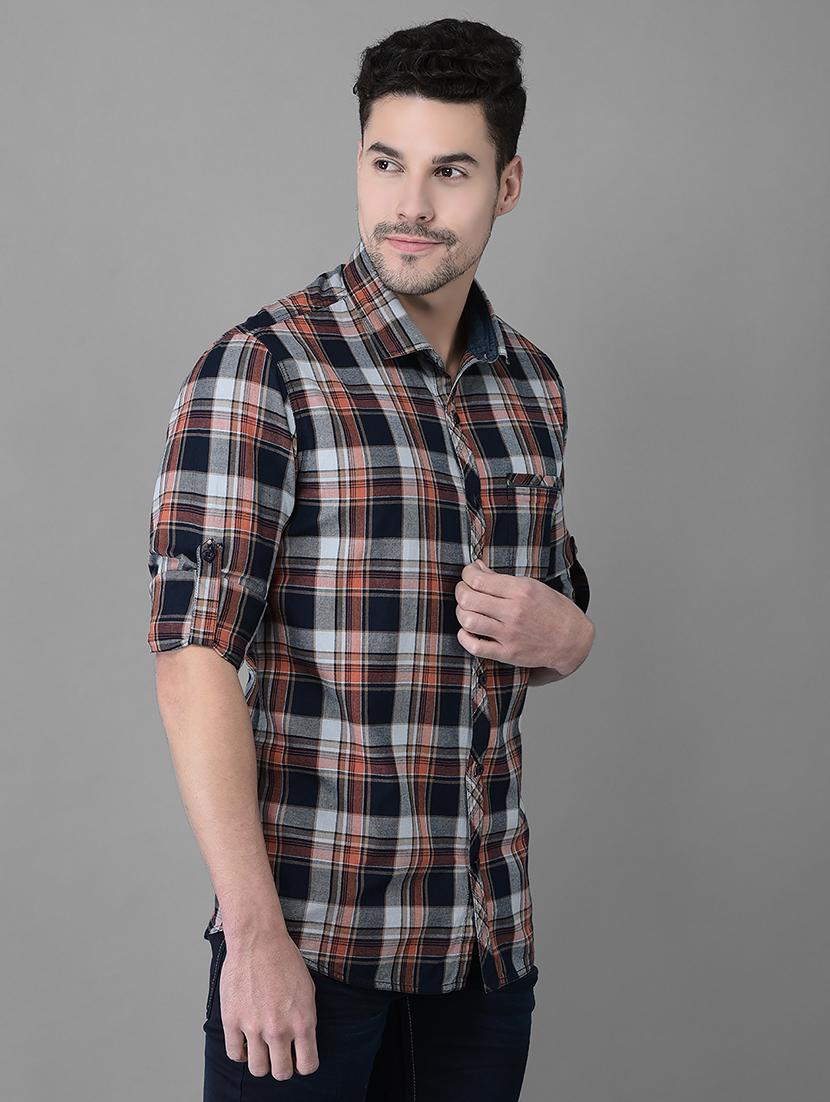 checkered cotton casual shirt - 19298161 - Standard Image - 2