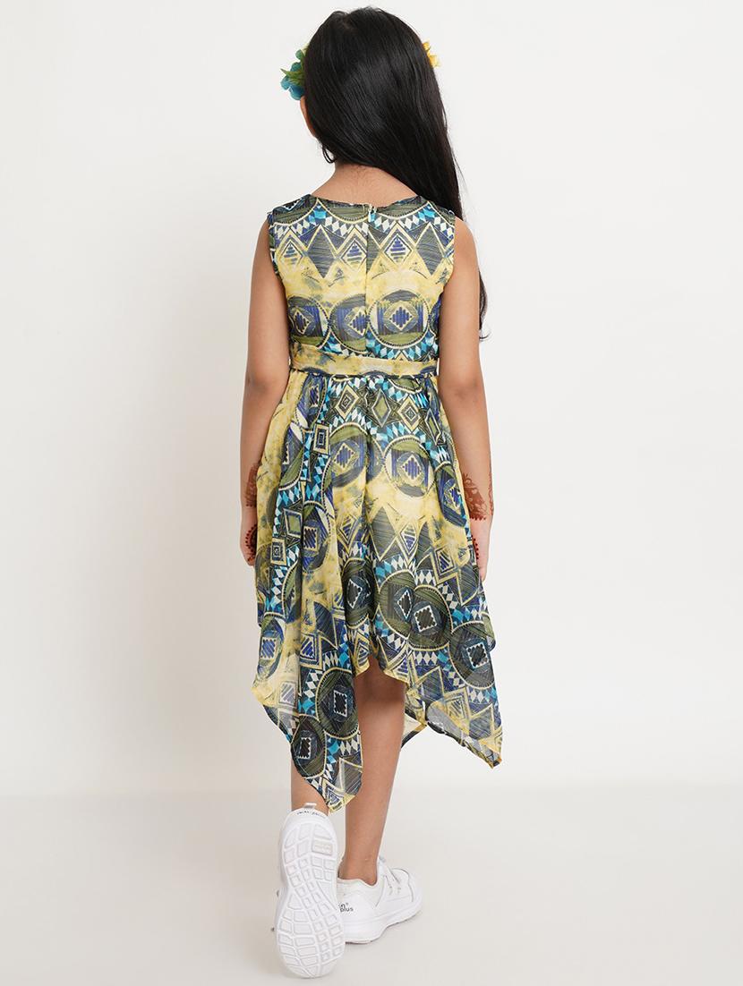 girls round neck sleeveless frock - 19298235 - Standard Image - 2