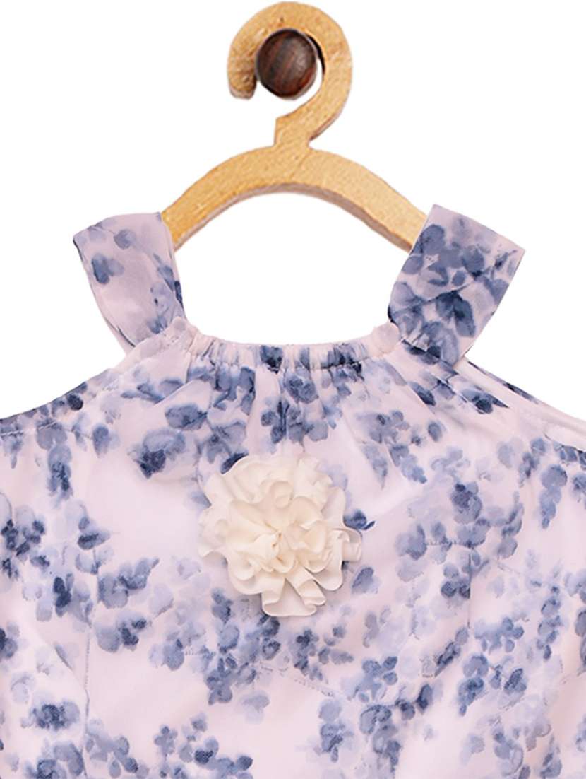 girls white printed frock - 19298253 -  Standard Image - 2