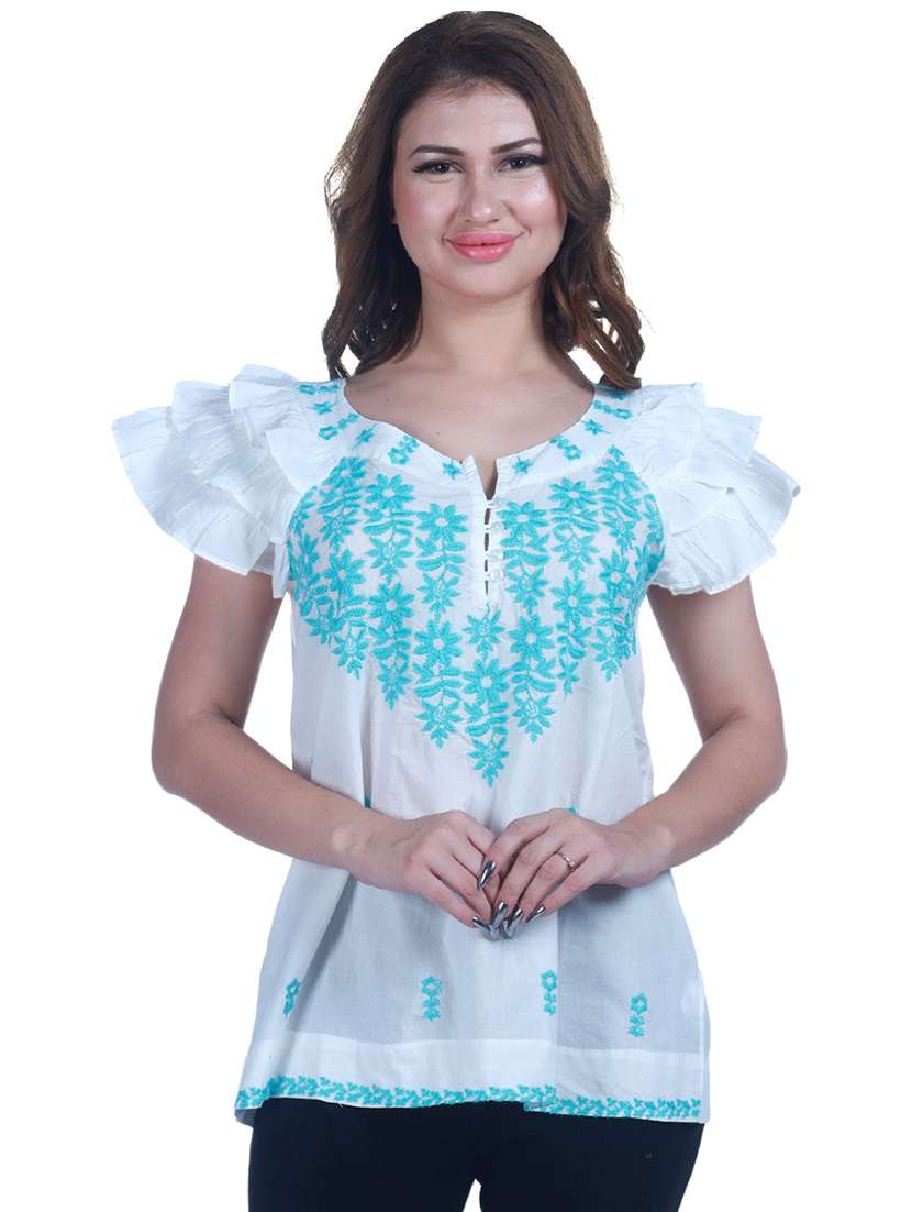 women's straight round neck top