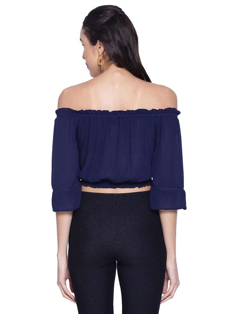 women's crop off shoulder top - 19298459 -  Standard Image - 2