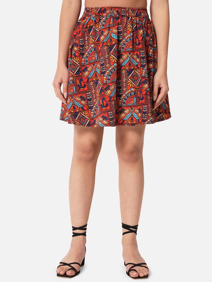 multi color printed skirt - 19298633 -  Zoom Image - 0