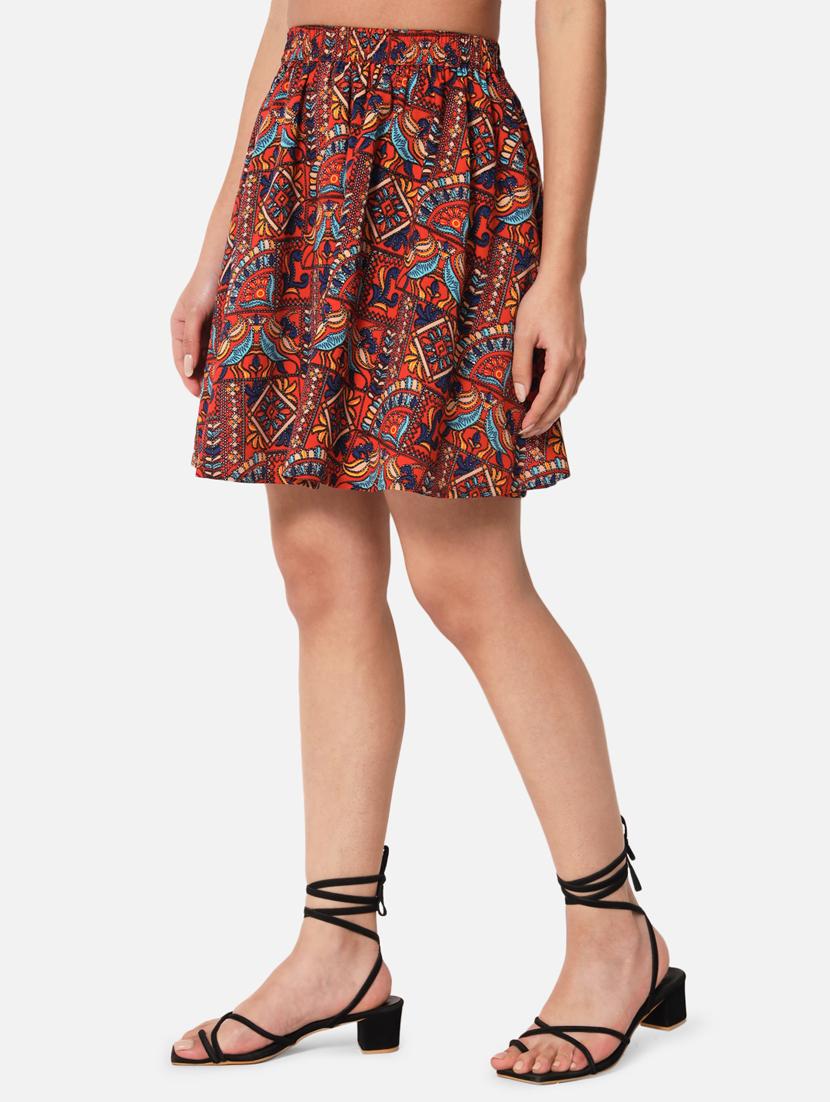 multi color printed skirt - 19298633 - Standard Image - 2