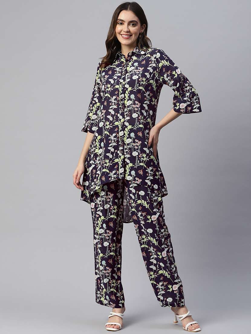 printed top and trouser set