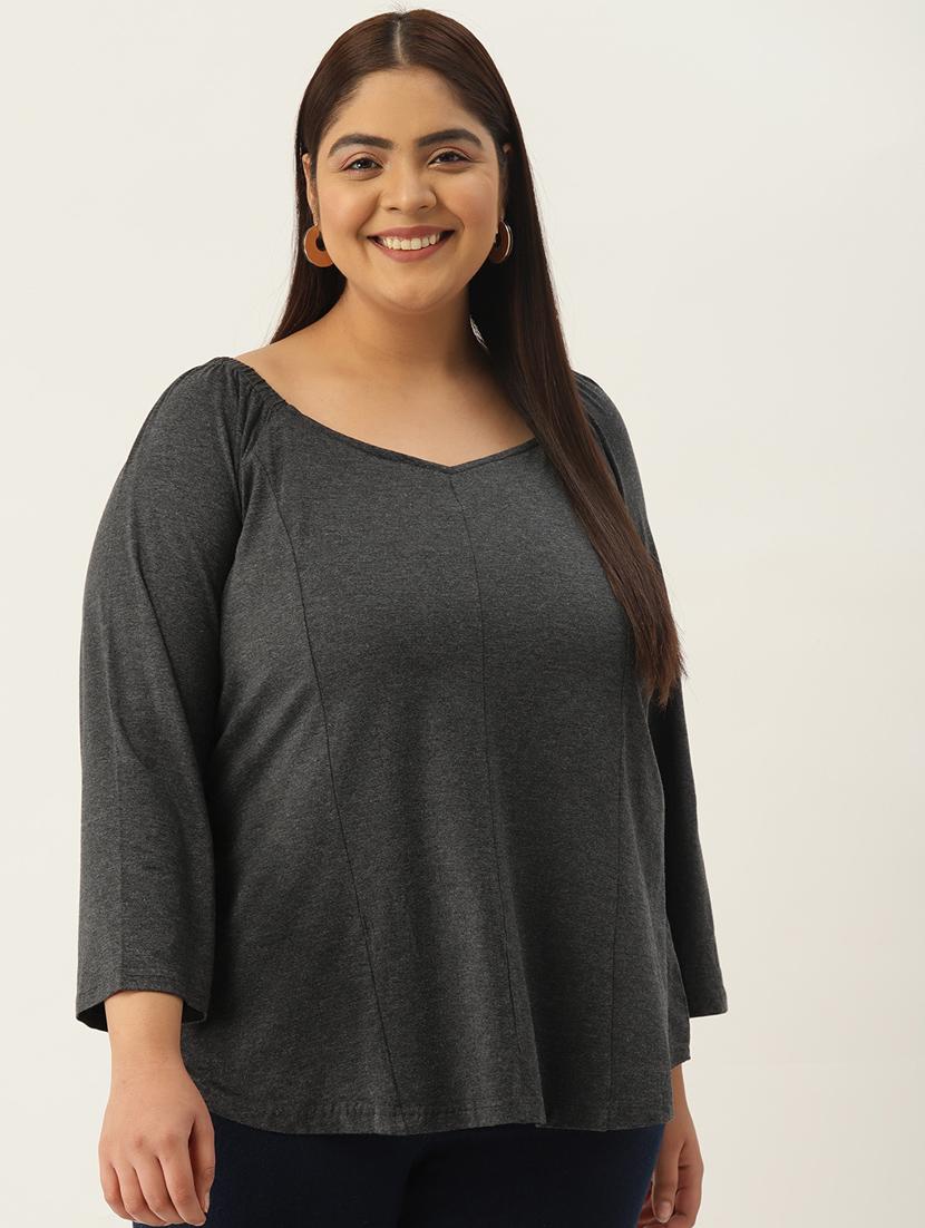 women's straight sweetheart neck top - 19300074 -  Zoom Image - 0
