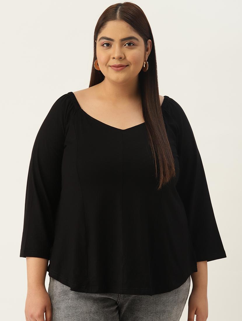 women's a line sweetheart neck top - 19300076 - Zoom Image - 0