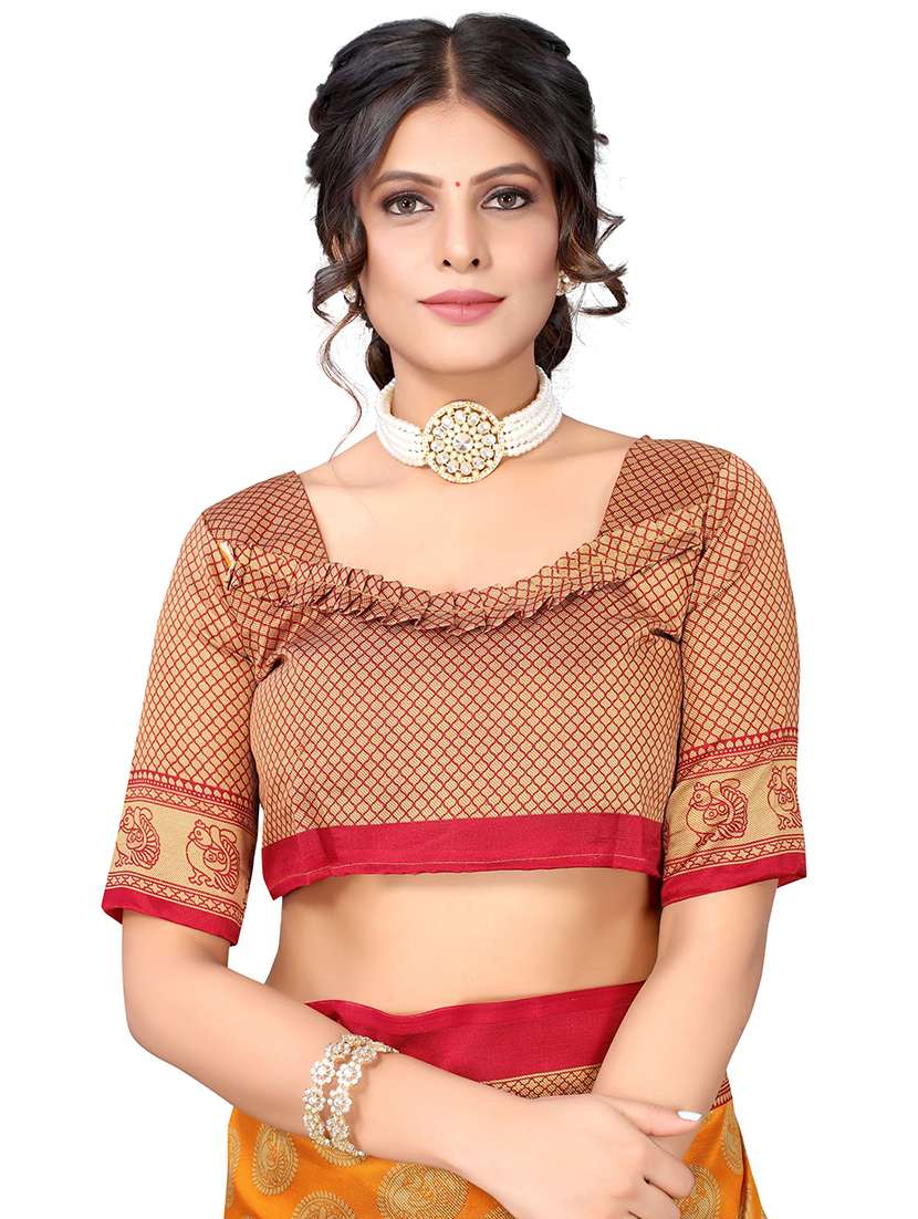 women's ethnic motifs multi colored saree with blouse - 19300117 -  Standard Image - 2