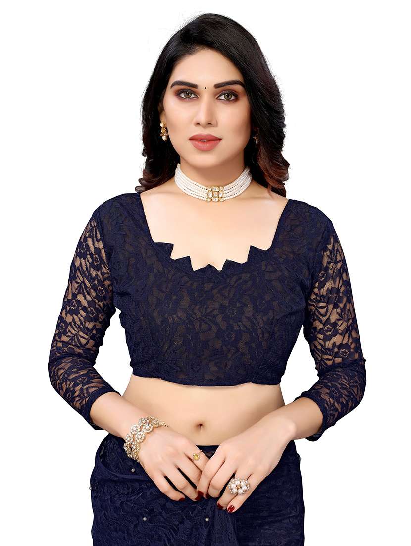 women's embroidered saree with blouse - 19300511 -  Standard Image - 2